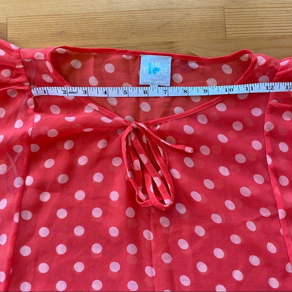 NWOT Anthropologie Polka Dot Sheer Blouse - Picture 10 of 13